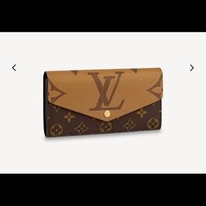Louis Vuitton Brown Long Reverse Giant Monogram Sara Wallet